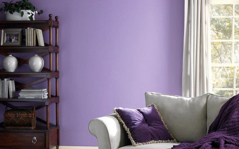 Colores de pintura violetas para interiores