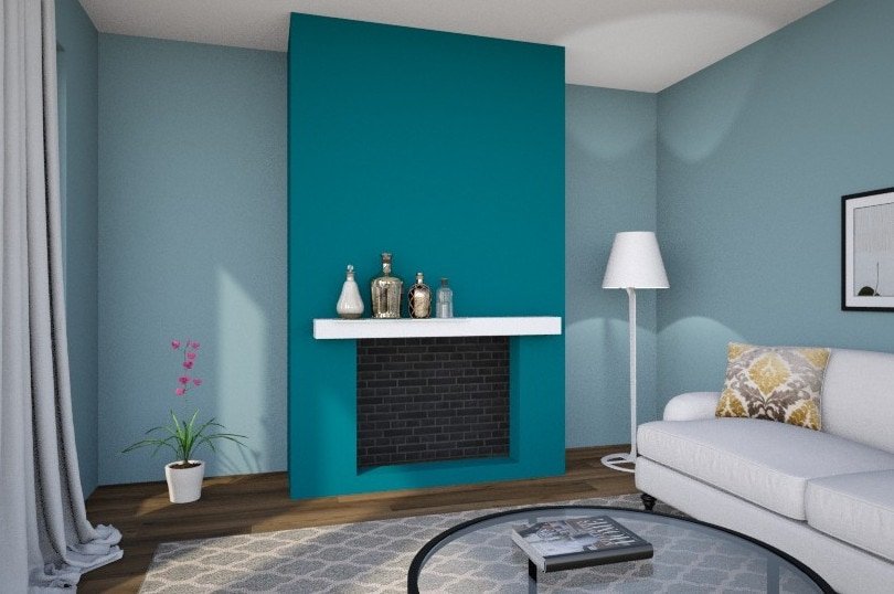 Colores De Pintura Para Sala De Estar Con Chimenea Y Paredes De Piedra
