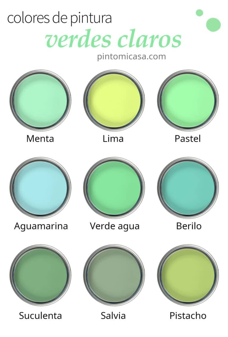 Colores verdes claros