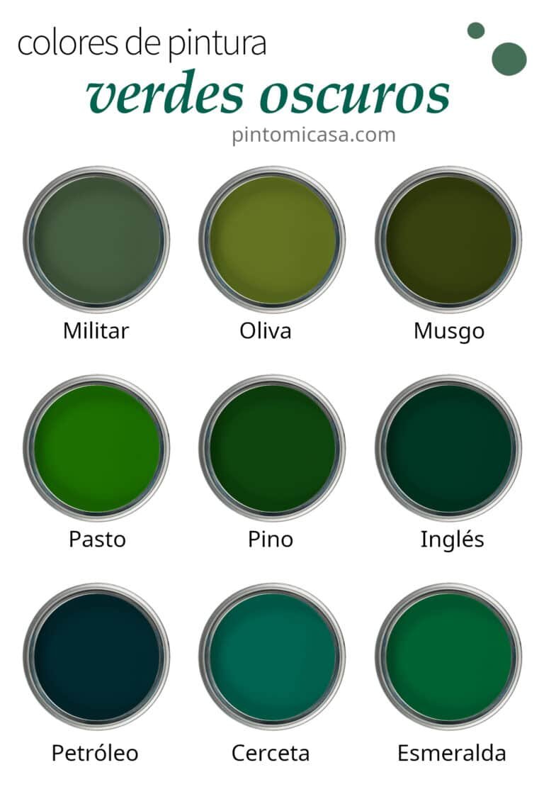 Colores verdes oscuros