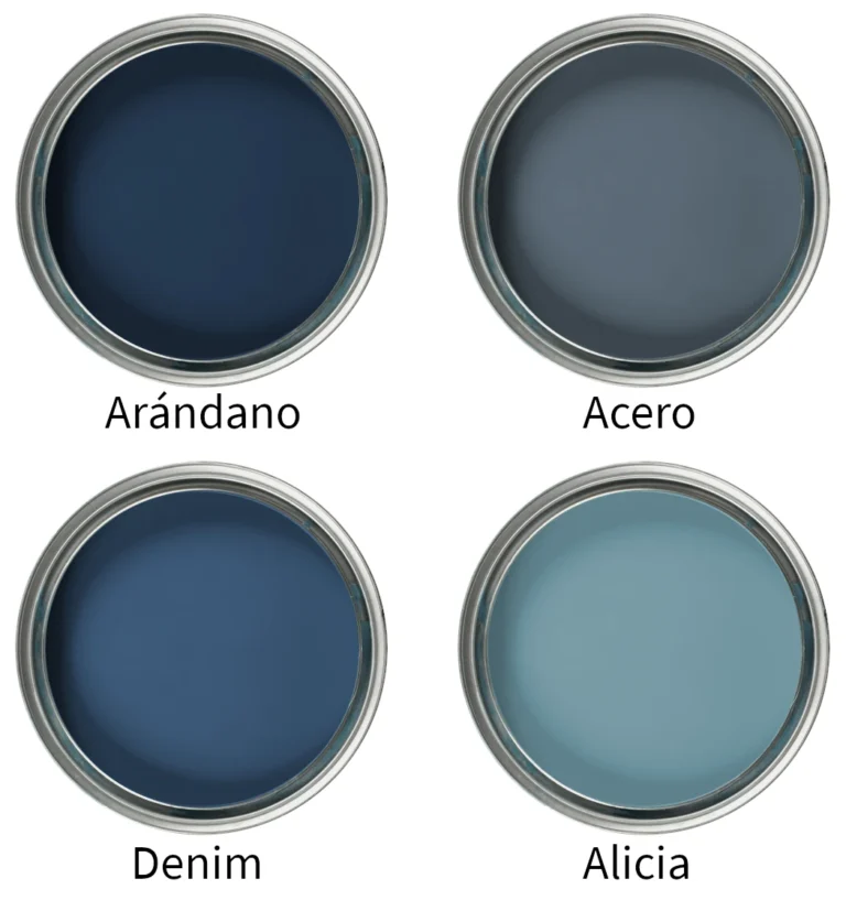 Colores de pintura grises azulados