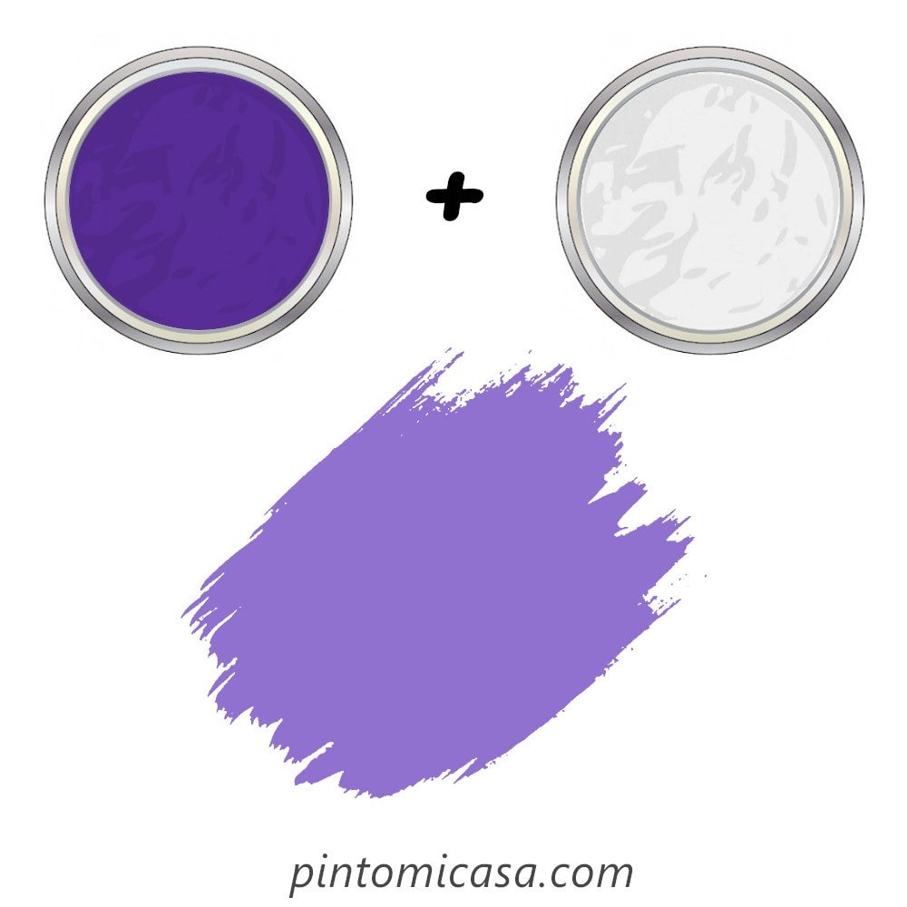 Qué se forma al Mezclar color Morado con otros colores