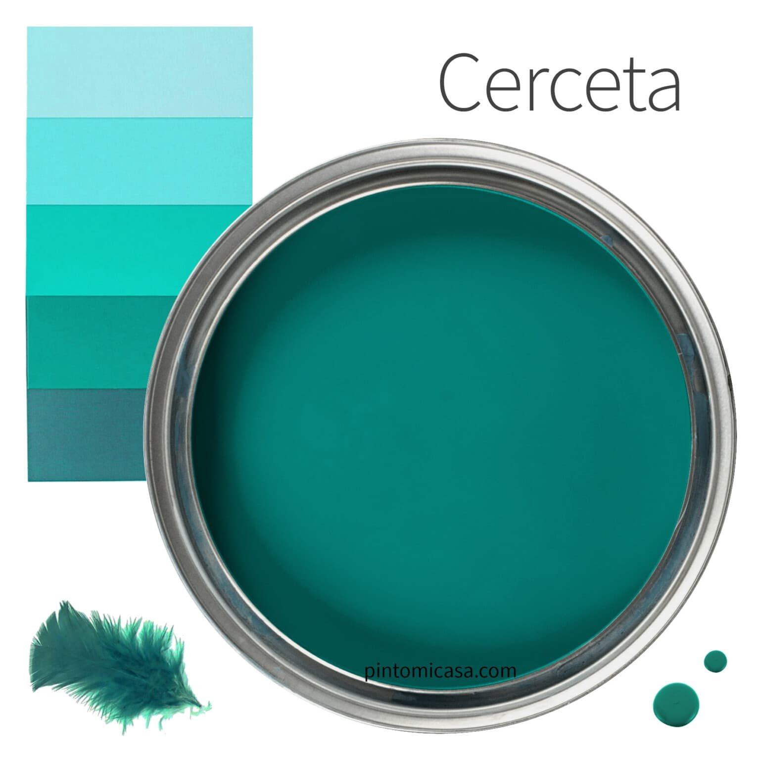 Gama de colores de pintura verdes azulados – PintoMiCasa
