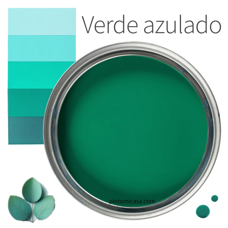 Color de pintura verde azulado