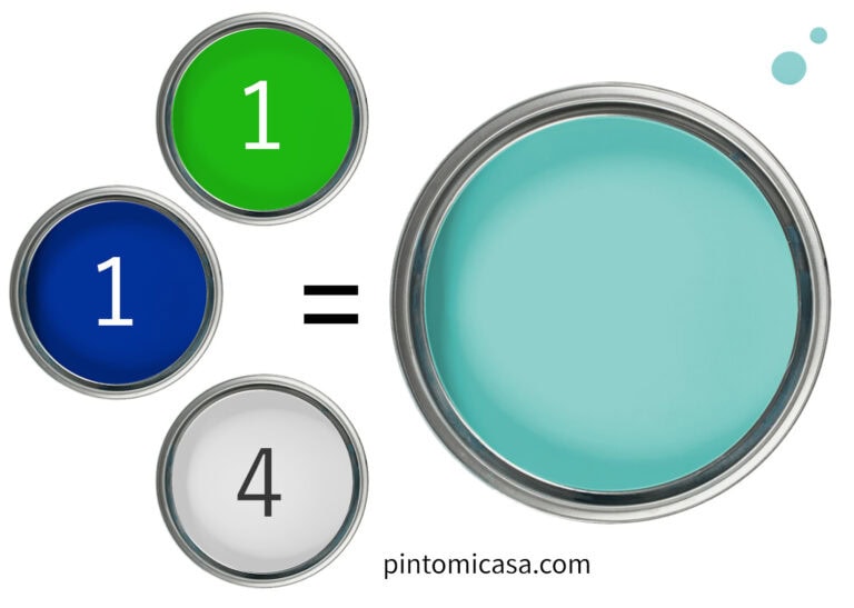 Cómo se hace el color aguamarina con pinturas verde, azul y blanca