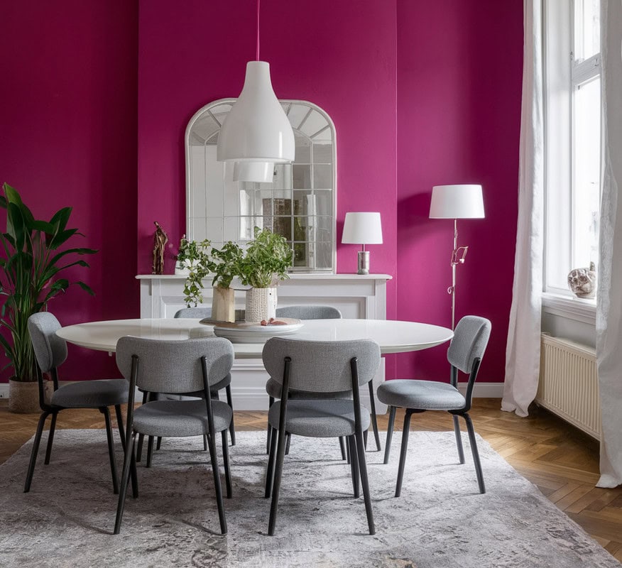 Pintura de pared magenta