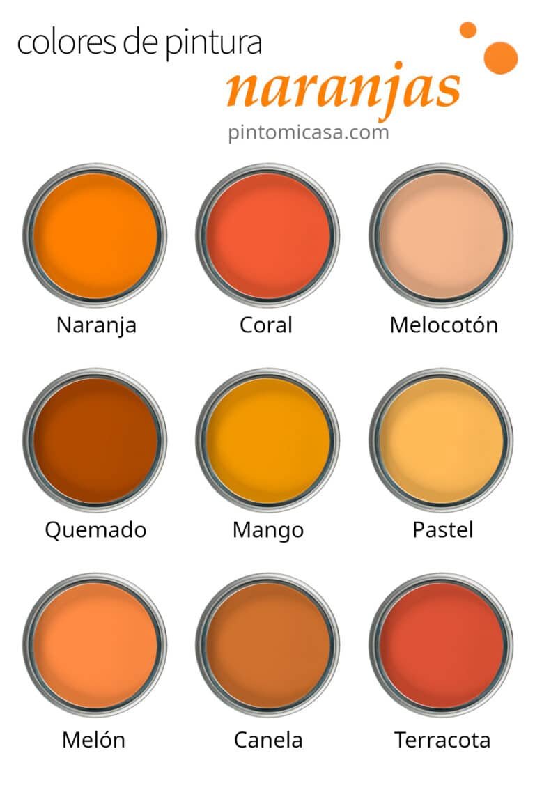 Paleta de colores naranjas